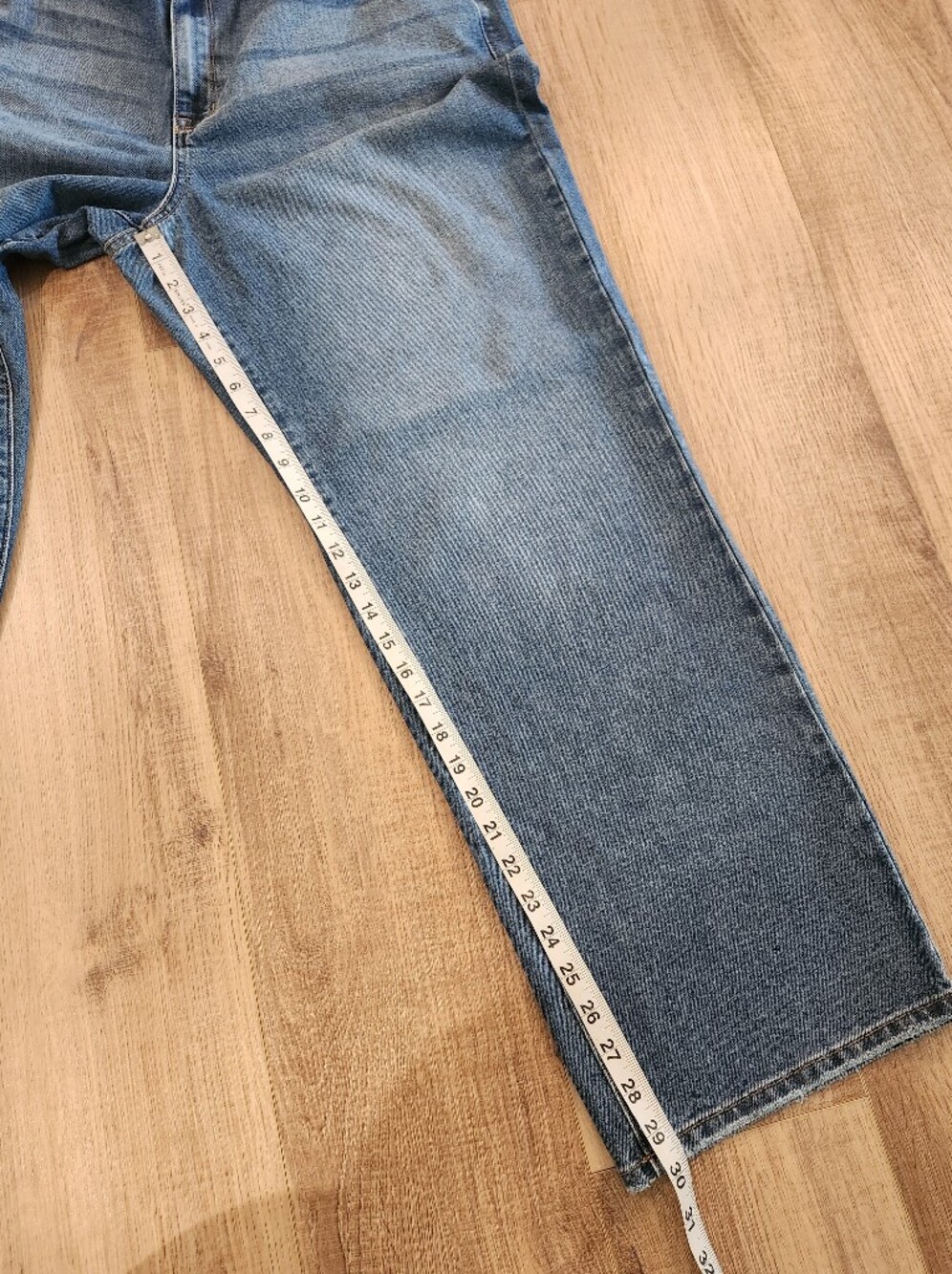 Seven7 Loose Straight Jeans Womens Size 16 Blue Medium Wash Denim Stretch - Picture 11 of 12